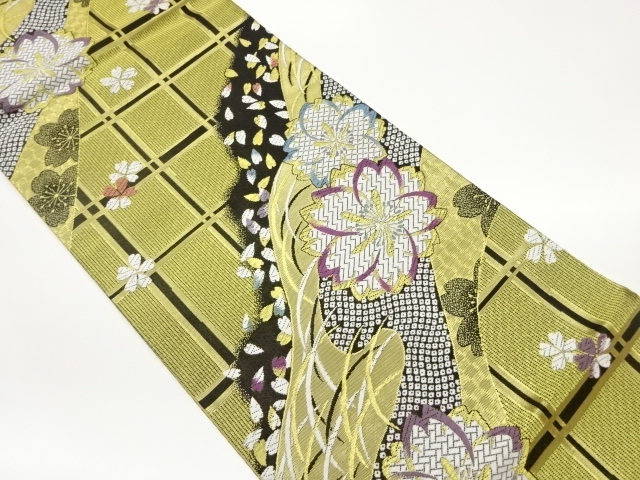 JAPANESE FUKURO OBI / WOVEN SAKURA